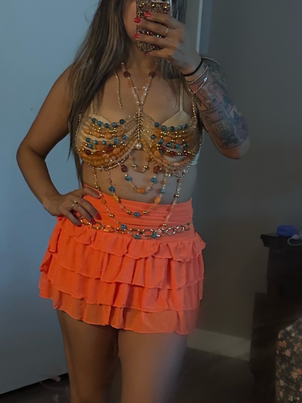Festival bead bra top